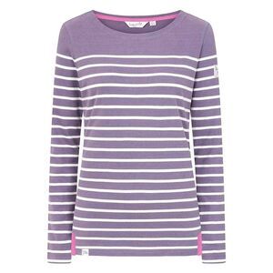 Lazy Jacks Womens/Ladies Striped Breton Top / Mauve